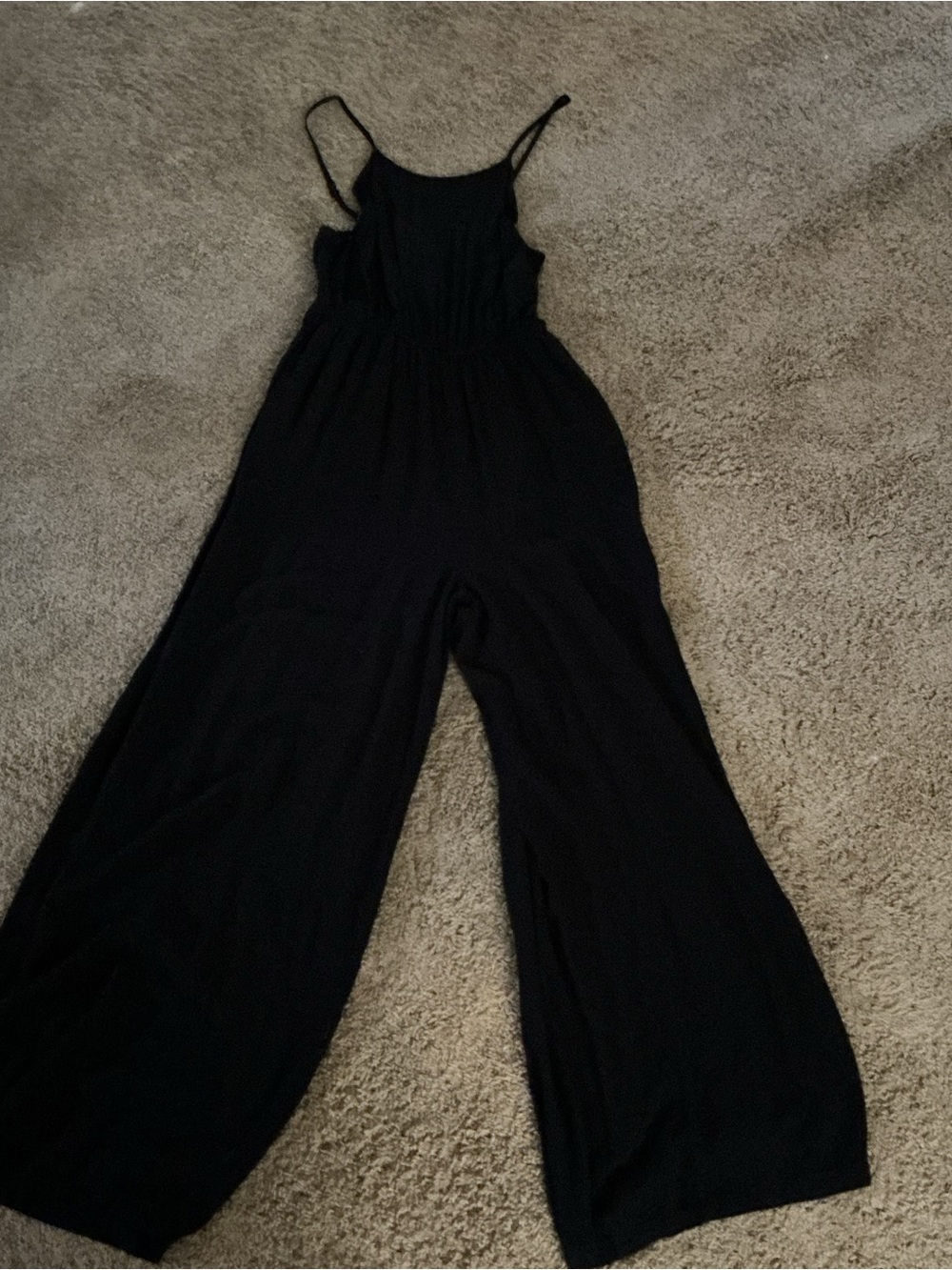 Justify Black Wide-Leg Spaghetti-Strap Jumpsuit